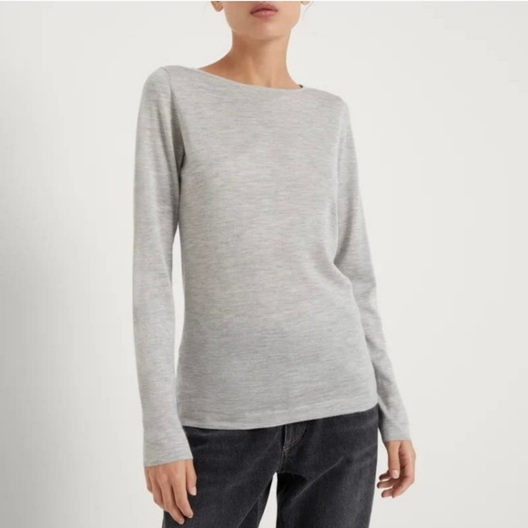 Brunello Cucinelli Cashmere Silk Cream Boatneck Lightweight Sweater - Picture 6 of 6